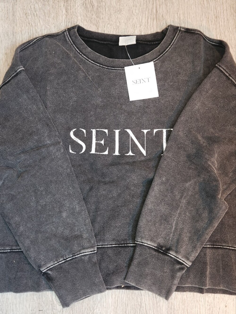SAINT Grey CROP Sweatshirt